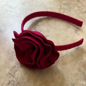 Used Baby/little girls red flower headband